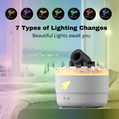 2024 New Creative Fort Aromatherapy Machine Household Lava Crack Humidifier Hotel Essential Oil Diffuser Aromatherapy Machine